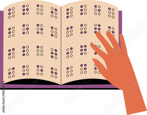 Braille Book with Hands
