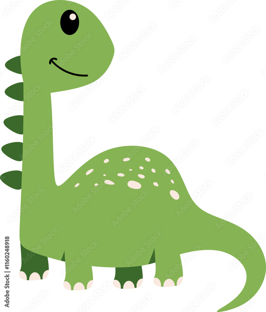 Fototapeta premium Cute Cartoon Dinosaur Illustration