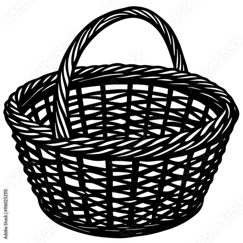 Handwoven Basket Drawing
