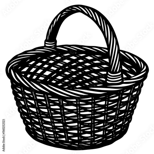 Handwoven Basket Drawing