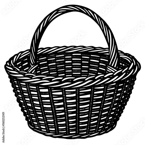 Handwoven Basket Drawing