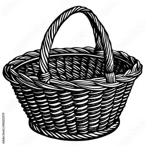 Handwoven Basket Drawing