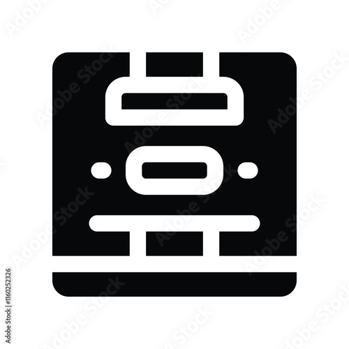 press machine icon. vector glyph icon for your website, mobile, presentation, and logo design.