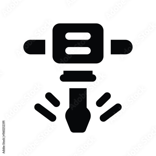 jack hammer icon. vector glyph icon for your website, mobile, presentation, and logo design.