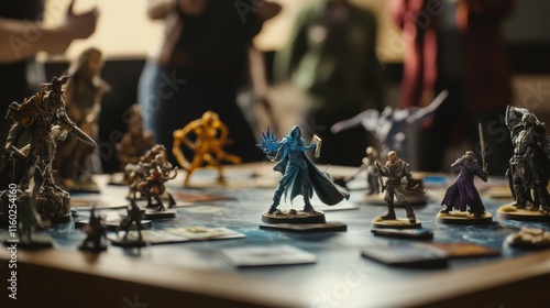 Wallpaper Mural A well-organized tabletop gaming room, Board games and figurines set for strategic play, Gaming enthusiast style Torontodigital.ca