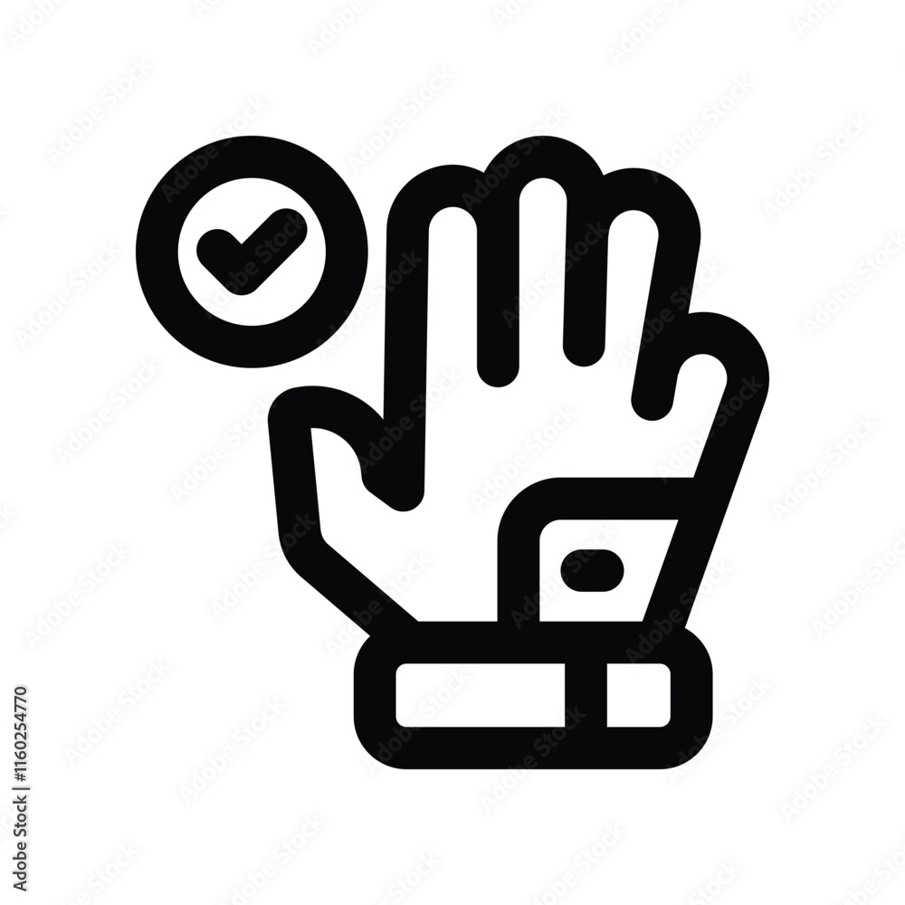 gloves icon. vector line icon for your website, mobile, presentation, and logo design. gloves icon. vector line icon for your website, mobile, presentation, and logo design.
