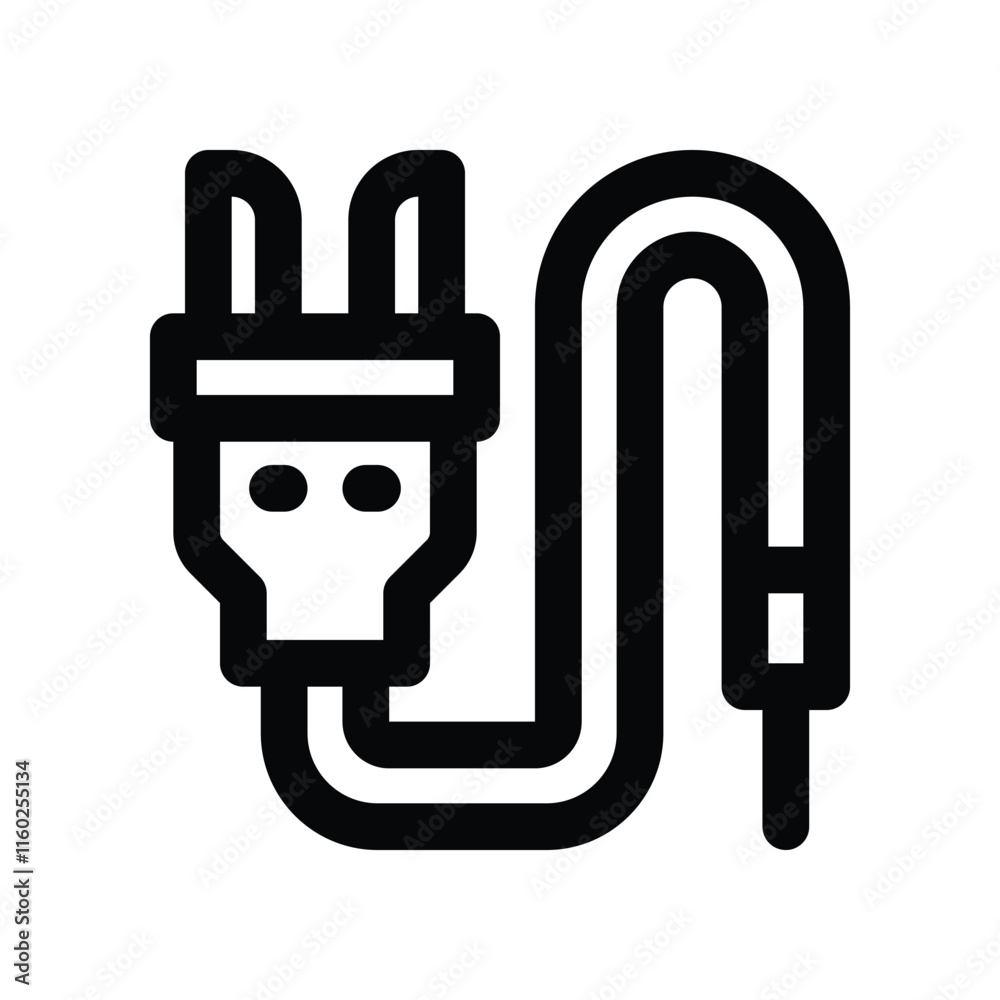 plug icon. vector line icon for your website, mobile, presentation, and logo design.