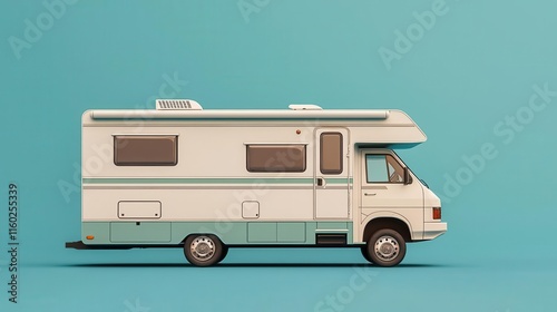 A blueprint of an RV designed with foldout walls for additional living space