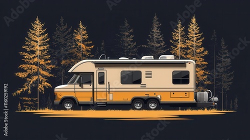 Wallpaper Mural A rugged RV blueprint optimized for forest terrain with reinforced bodywork Torontodigital.ca