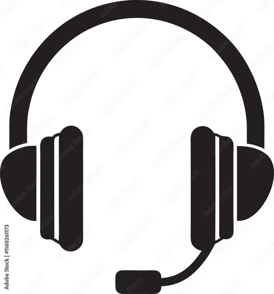 Print
Headphones black silhouette vector, isolated on white background. Vector illustration. Print
Headphones black silhouette vector, isolated on white background. Vector illustration.