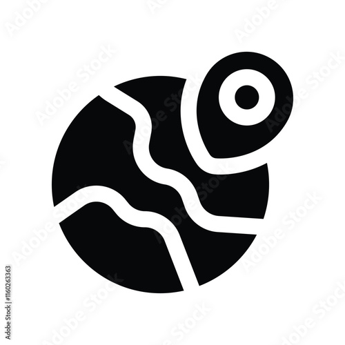 destination icon. vector glyph icon for your website, mobile, presentation, and logo design.