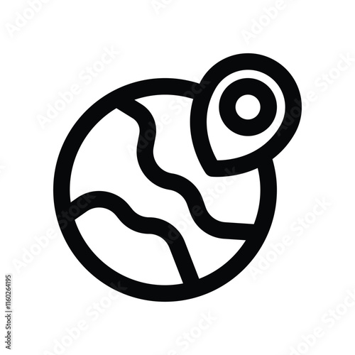 destination icon. vector line icon for your website, mobile, presentation, and logo design.