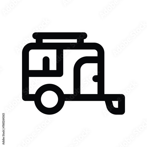 caravan icon. vector line icon for your website, mobile, presentation, and logo design.