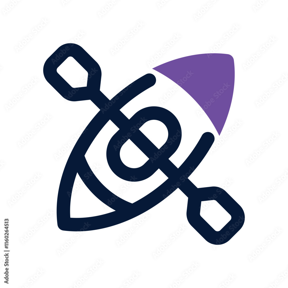 kayak icon. vector  dual tone icon for your website, mobile, presentation, and logo design.