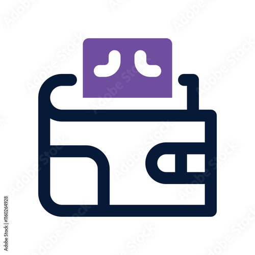 wallet icon. vector  dual tone icon for your website, mobile, presentation, and logo design.