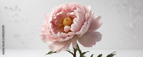 Dry and shriveled peony blossom isolated on white, isolated, plant