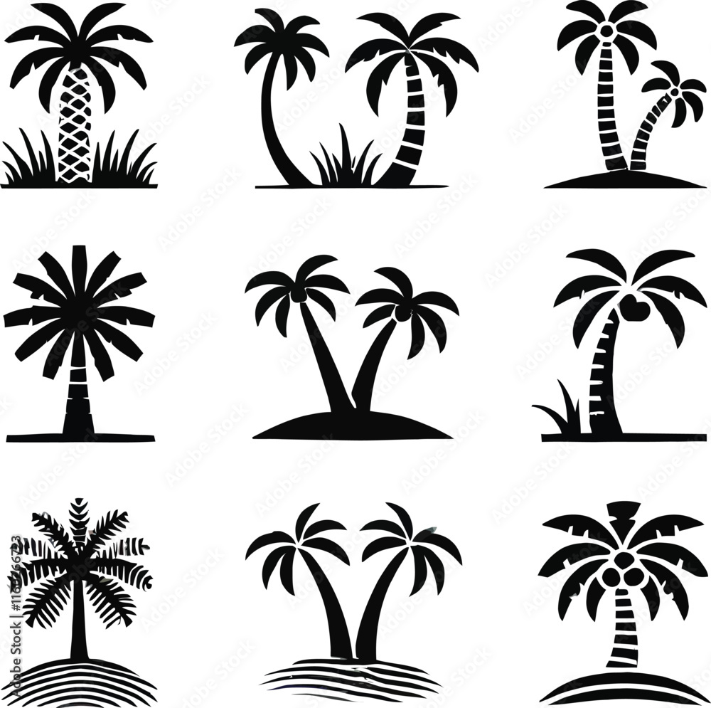 Obraz premium palm trees silhouettes