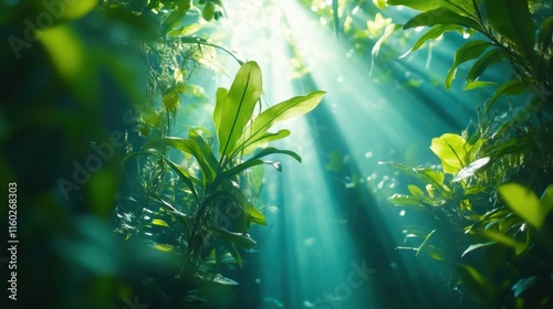 Dense Aquatic Vegetation in Turquoise Water
