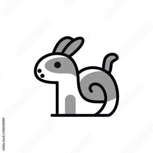 squirrel flat icon, vector, illustration