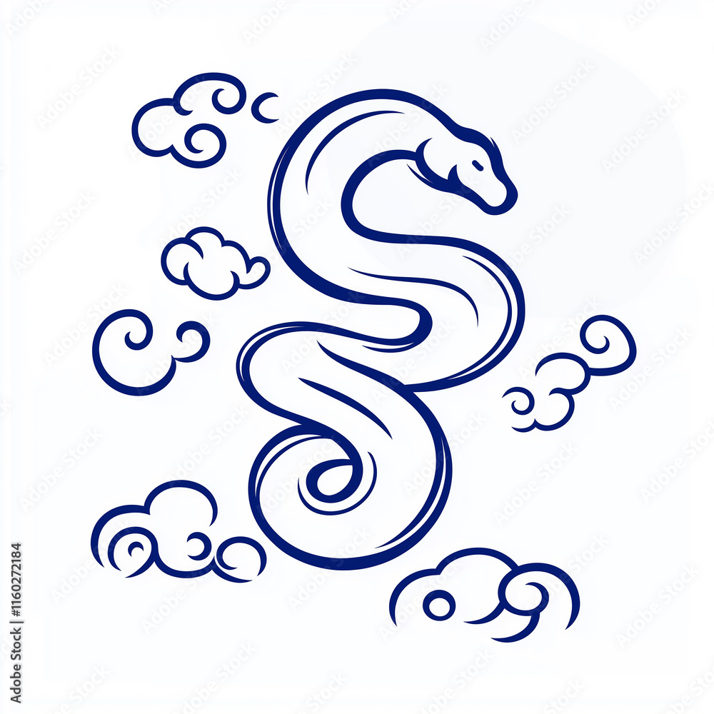 Snake illustration suitable for New Year's card in 2025, blue snake, Chinese zodiac, 12 zodiac, Year of the snake, New Year's card, Season's card, blue snake, Korea, Japan Snake illustration suitable for New Year's card in 2025, blue snake, Chinese zodiac, 12 zodiac, Year of the snake, New Year's card, Season's card, blue snake, Korea, Japan
