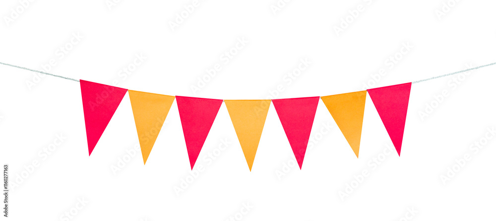 Fototapeta premium Flag party border element isolated