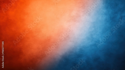 Abstract orange and blue gradient fog texture background