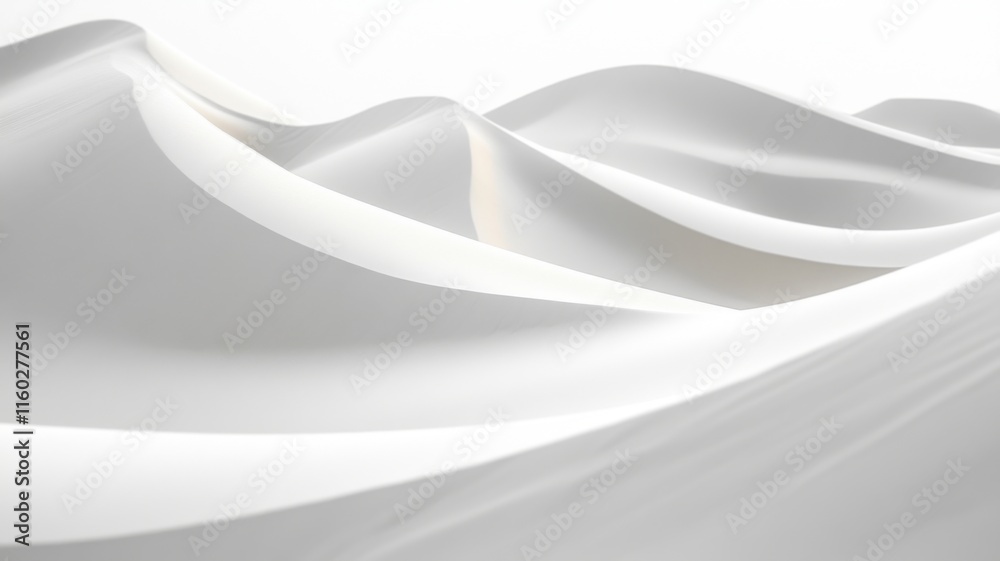 Abstract White Wave Forms Smooth Surface Design Abstract White Wave Forms Smooth Surface Design