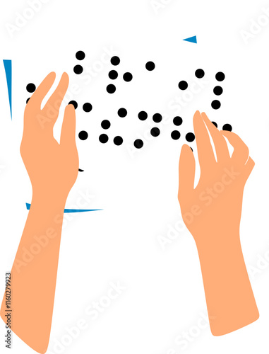 Braille Book with Hand