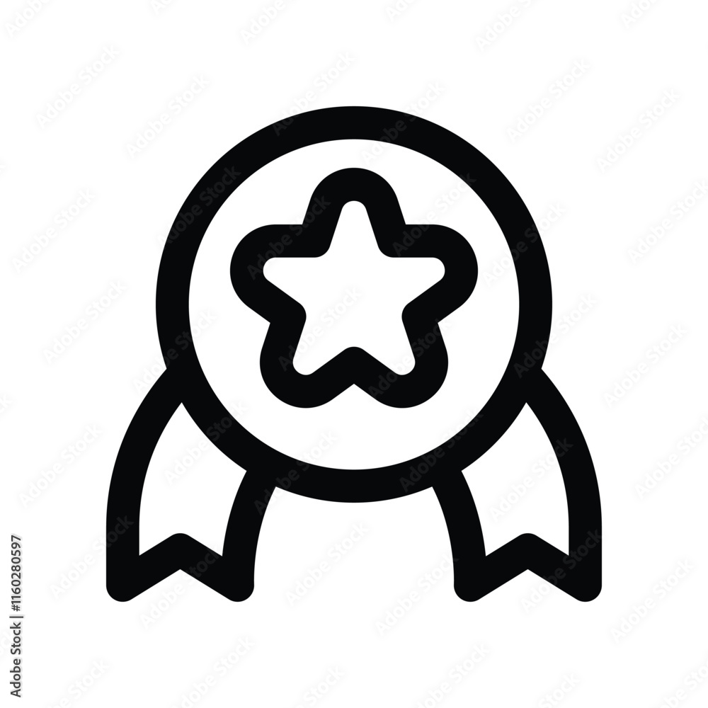 medal icon. vector line icon for your website, mobile, presentation, and logo design. medal icon. vector line icon for your website, mobile, presentation, and logo design.