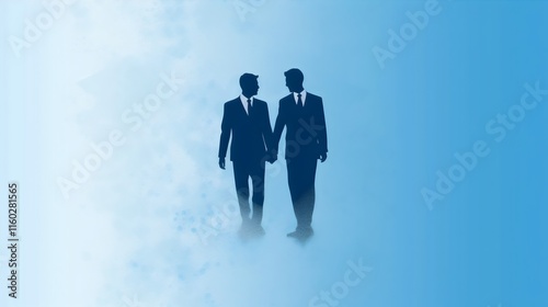Romantic Gay Wedding Silhouette