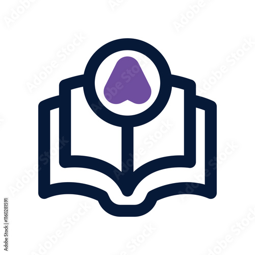 education icon. vector dual tone icon for your website, mobile, presentation, and logo design.