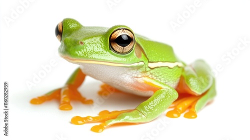 Close-Up Portrait of a Green Tree Frog