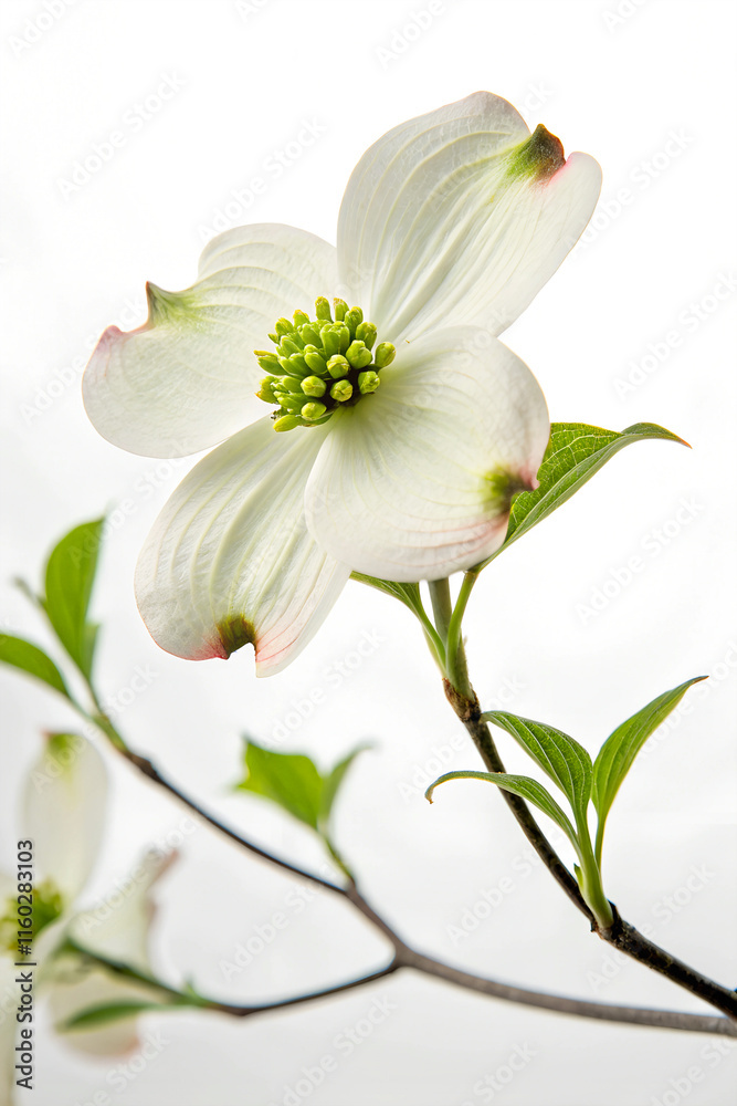 Fototapeta premium white flower isolated on white