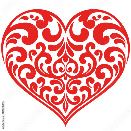 Flourish ornated decorative heart