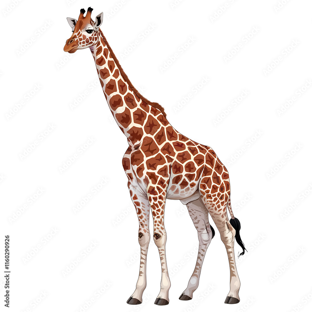Obraz premium giraffe illustration transparent background 