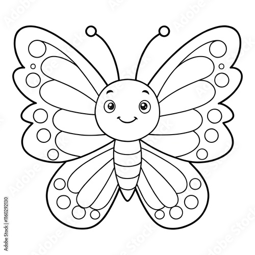 Wallpaper Mural coloring page with butterfly Torontodigital.ca