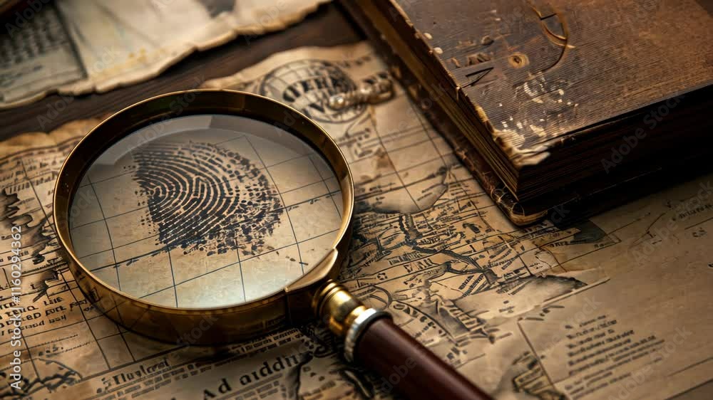 The Magnifying Glass and Fingerprint The Magnifying Glass and Fingerprint