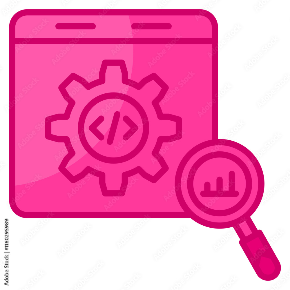 Monitoring  Icon Element For Design