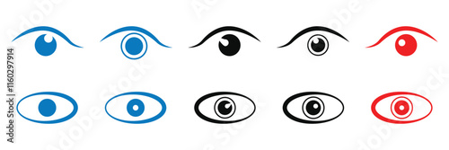 Eye icon logo design template isolated illustration. Eye icon.
