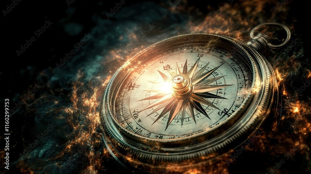 A compass with a glowing arrow pointing to a shining star in the distance, symbolizing life purpose and motivation. A compass with a glowing arrow pointing to a shining star in the distance, symbolizing life purpose and motivation.