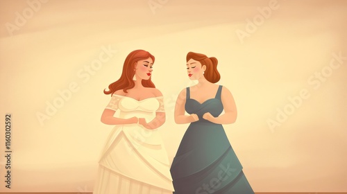 Romantic Lesbian Wedding Silhouette