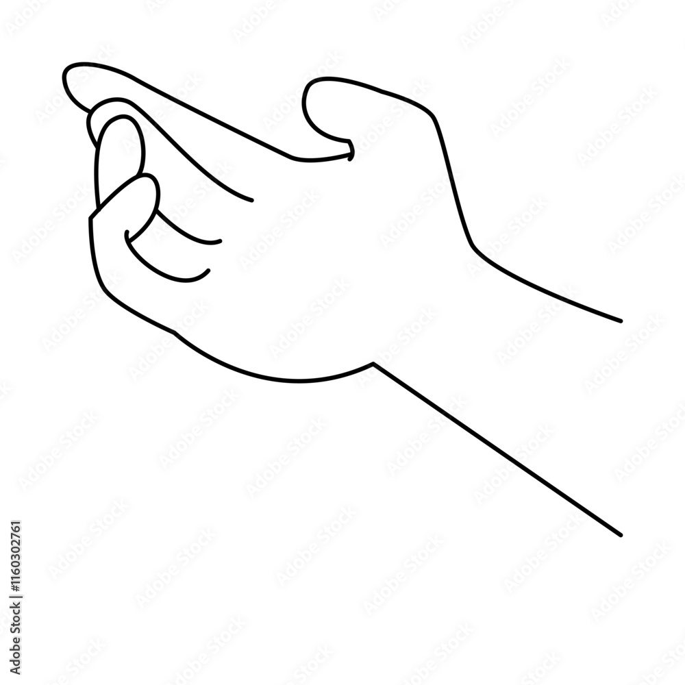 Obraz premium Hand Gestures Thin Line Icons