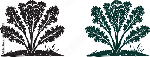 kale symbol logo silhouette design vector art illustration.