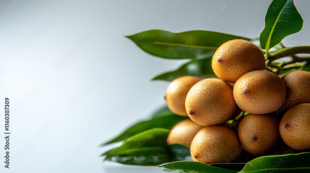 Close-up of a Bunch of Golden Apples on a Branch with Lush Green Leaves Close-up of a Bunch of Golden Apples on a Branch with Lush Green Leaves