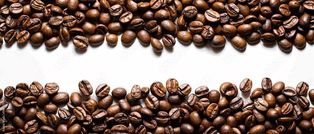 coffee beans on white coffee beans on white