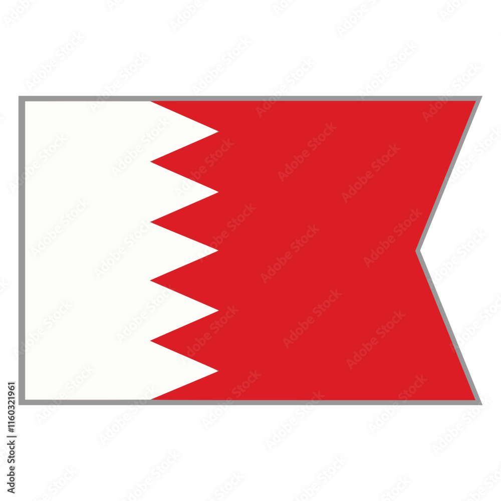 Bahrain flag vector design and illustration , National flag country with original color, Pennon flag Bahrain flag vector design and illustration , National flag country with original color, Pennon flag