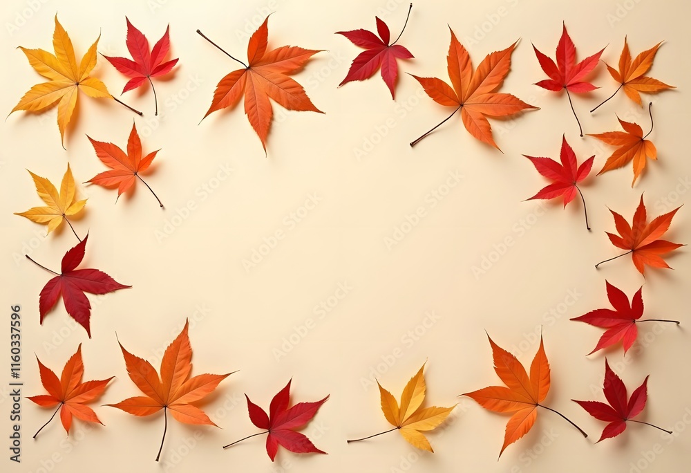 Frame composed of colorful autumn leaves over white
Frame composed of colorful autumn leaves over white