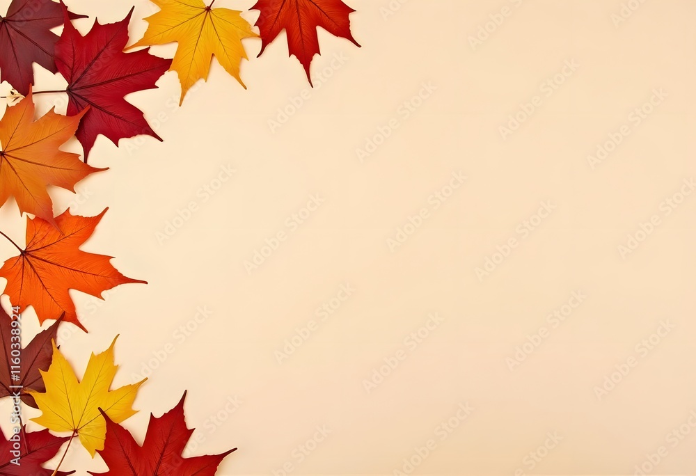Frame composed of colorful autumn leaves over white
Frame composed of colorful autumn leaves over white