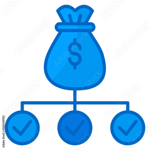 Budget Allocation  Icon Element For Design