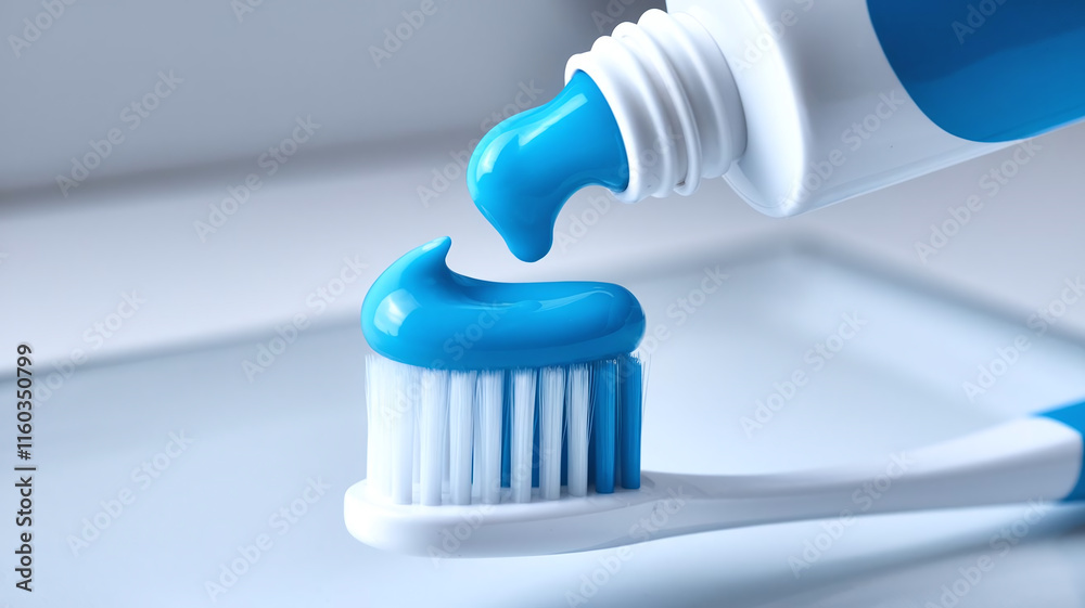 Toothbrush with Toothpaste, Brushing Teeth for Oral Hygiene and Health Toothbrush with Toothpaste, Brushing Teeth for Oral Hygiene and Health